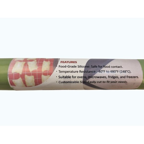GTJ Silicone Baking Mat Roll Non-Stick Green Oven Microwave & Freezer Safe, 12 f - Picture 6 of 6